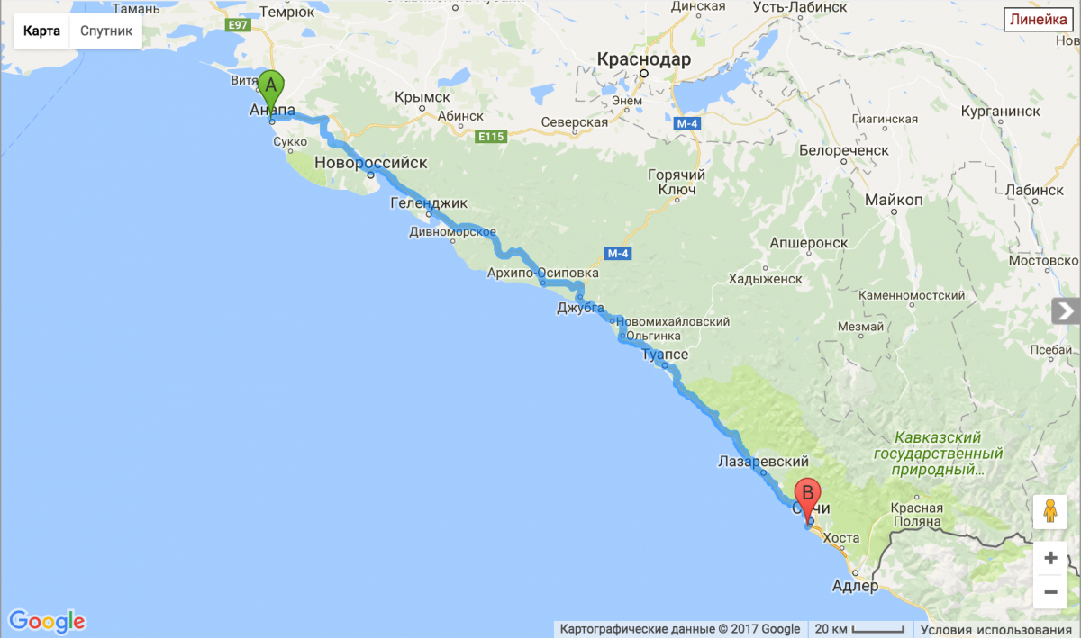 Расположение Геленджика на карте Черноморского побережья. Карта Черноморского побережья Краснодарского края от Анапы до Сочи. Сколько протяженность сочи в километрах